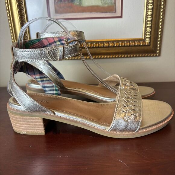 Sperry Women's Seaport City Sandal Ankle Strap Woven Leather Sandal Size 9.5 NEW - Picture 2 of 15